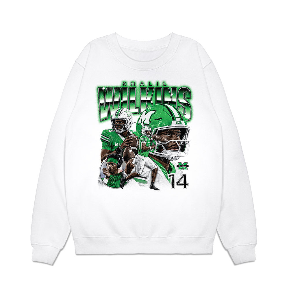 Marshall - NCAA Football : Khalil Wilkins - Collage Premium Crewneck Sweatshirt-0