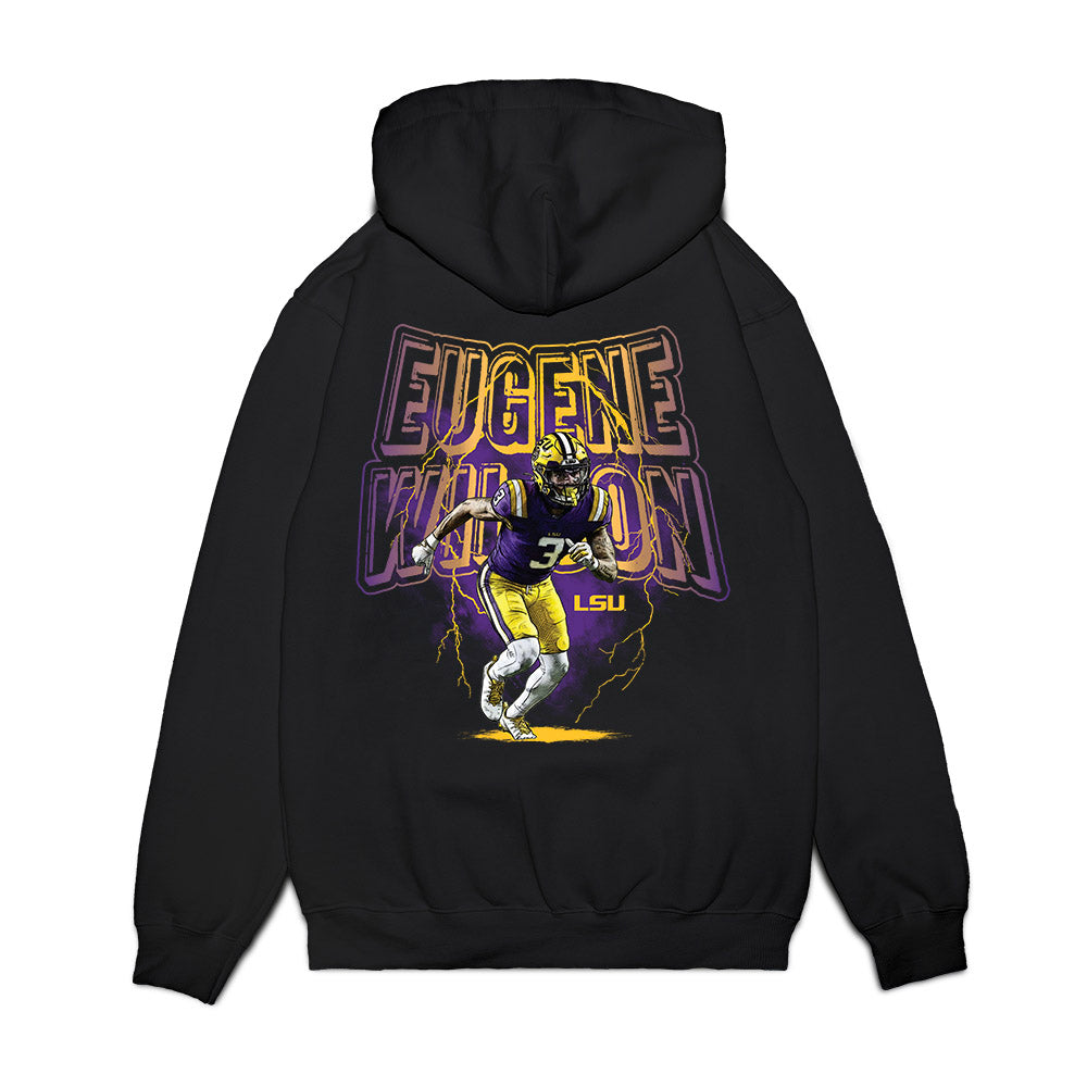 LSU - NCAA Football : Eugene Wilson III - Collage Premium Hooded Sweatshirt-1