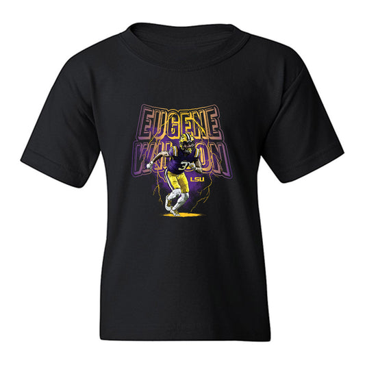 LSU - NCAA Football : Eugene Wilson III - Collage Youth T-Shirt-0
