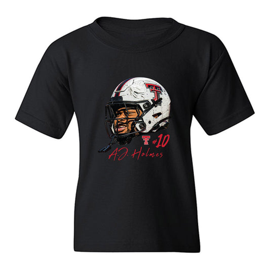 Texas Tech - NCAA Football : A.J. Holmes Jr. - Game Face Youth T-Shirt-0
