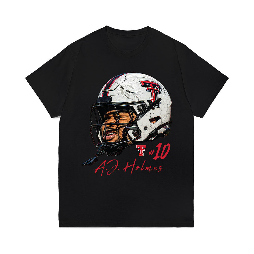 Texas Tech - NCAA Football : A.J. Holmes Jr. - Game Face Comfort Colors T-Shirt-0