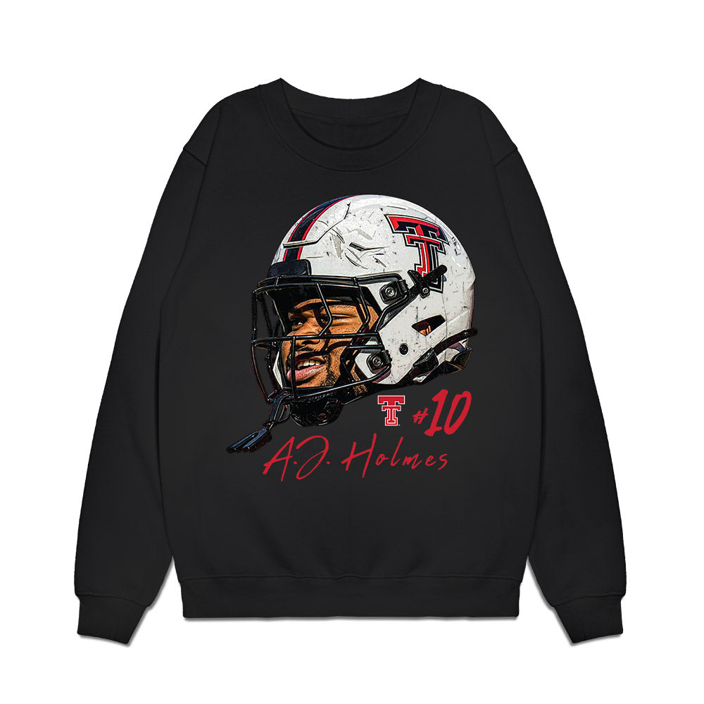 Texas Tech - NCAA Football : A.J. Holmes Jr. - Game Face Premium Crewneck Sweatshirt-0