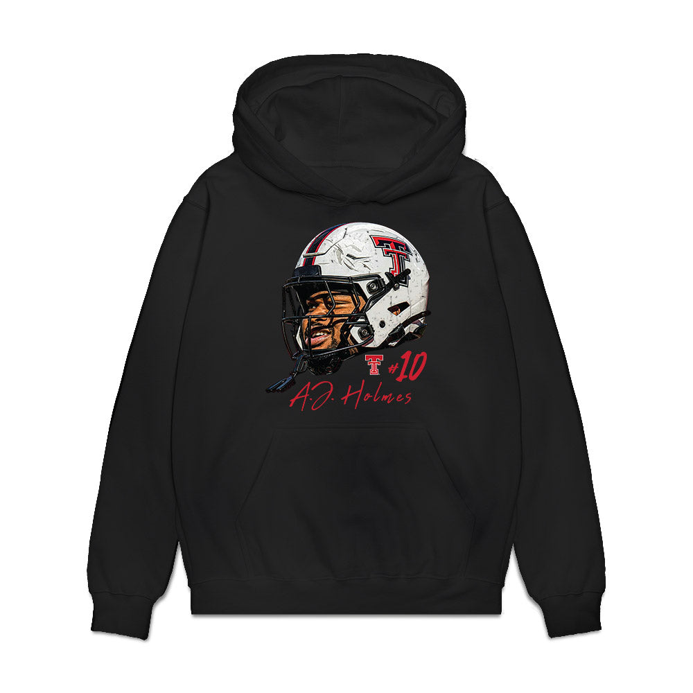 Texas Tech - NCAA Football : A.J. Holmes Jr. - Game Face Premium Hooded Sweatshirt-0