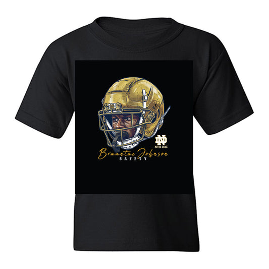 Notre Dame - NCAA Football : Brauntae Johnson - Game Face Youth T-Shirt-0