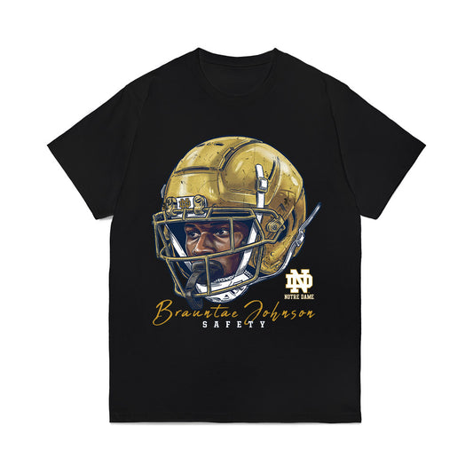 Notre Dame - NCAA Football : Brauntae Johnson - Game Face Comfort Colors T-Shirt-0