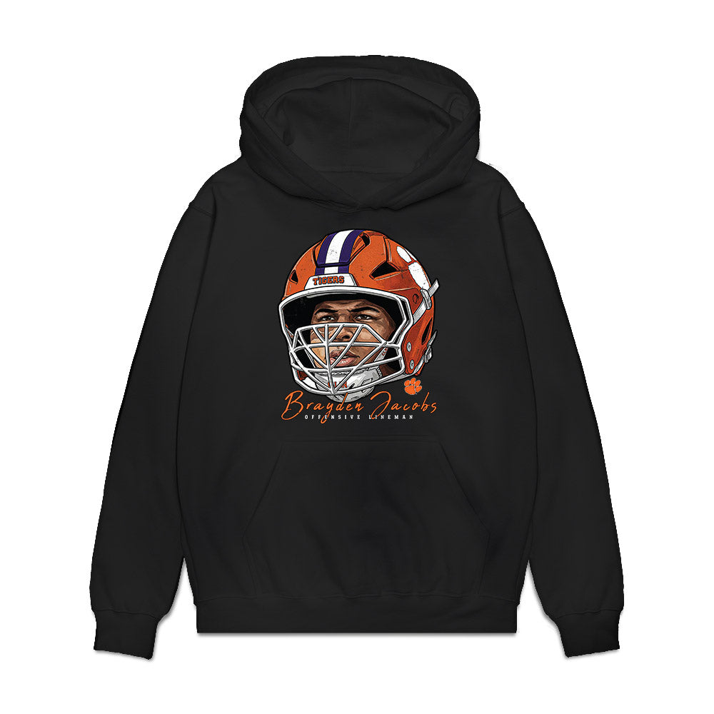 Clemson - NCAA Football : Brayden Jacobs - Game Face Premium Hooded Sweatshirt-0