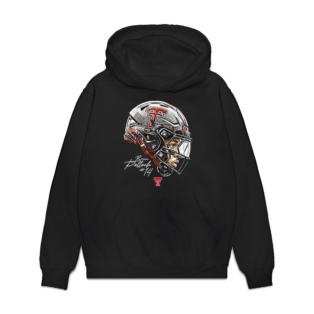 Texas Tech - NCAA Football : Brice Pollock - Gameface Premium Hooded Sweatshirt-0