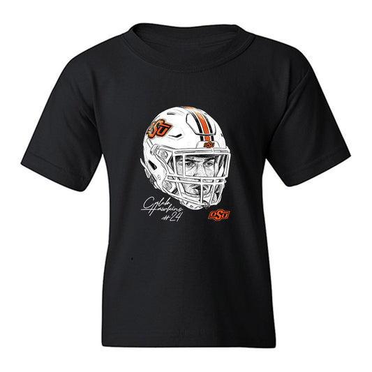 Oklahoma State - NCAA Football : Caleb Hawkins - Game Face Youth T-Shirt-0