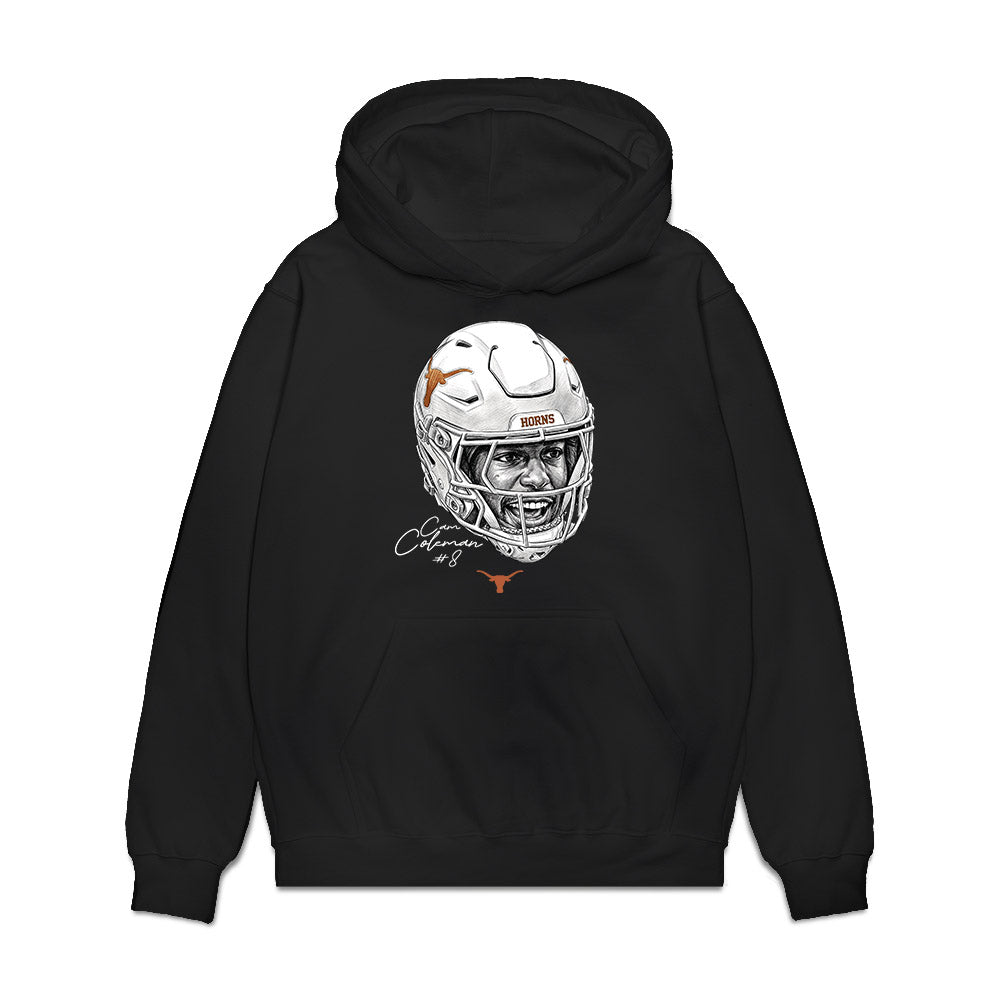 Texas - NCAA Football : Cameron Coleman - Game Face Premium Hooded Sweatshirt-0