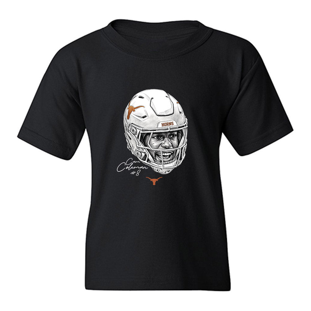 Texas - NCAA Football : Cameron Coleman - Game Face Youth T-Shirt-0