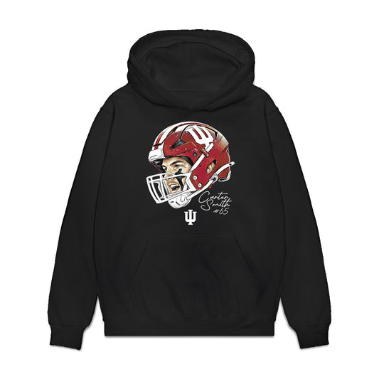 Indiana - NCAA Football : Carter Smith - Game Face Premium Hooded Sweatshirt-0