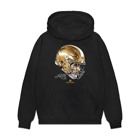 Notre Dame - NCAA Football : Charles Jagusah - Game Face Premium Hooded Sweatshirt-0