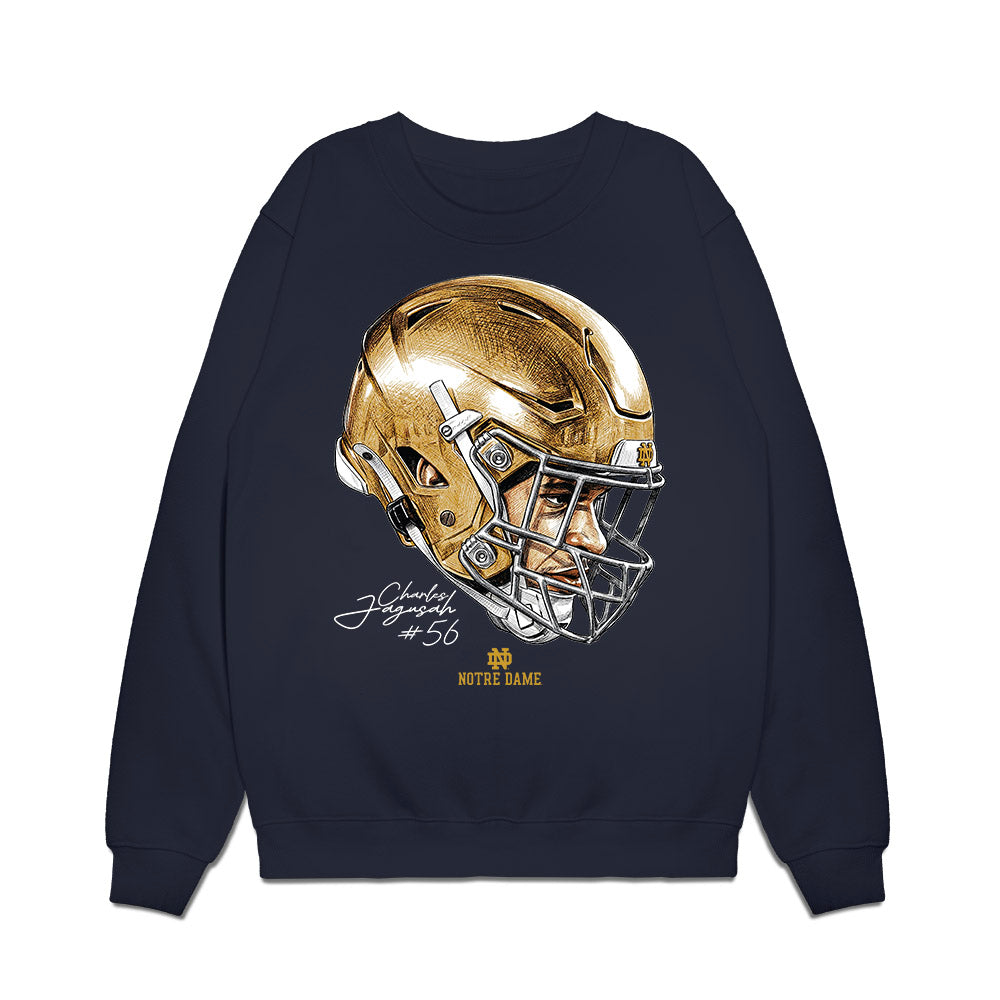 Notre Dame - NCAA Football : Charles Jagusah - Game Face Premium Crewneck Sweatshirt-0