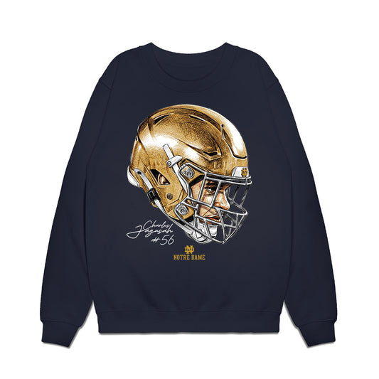 Notre Dame - NCAA Football : Charles Jagusah - Game Face Premium Crewneck Sweatshirt-0