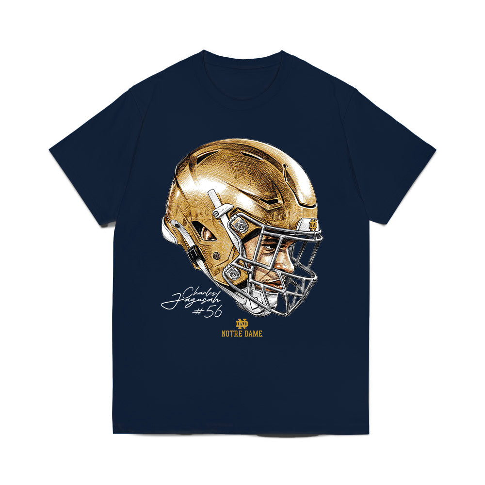 Notre Dame - NCAA Football : Charles Jagusah - Game Face Comfort Colors T-Shirt-0