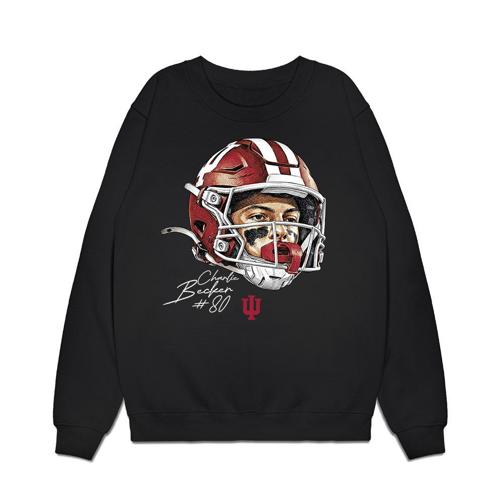 Indiana - NCAA Football : Charlie Becker - Game Face Premium Crewneck Sweatshirt-0