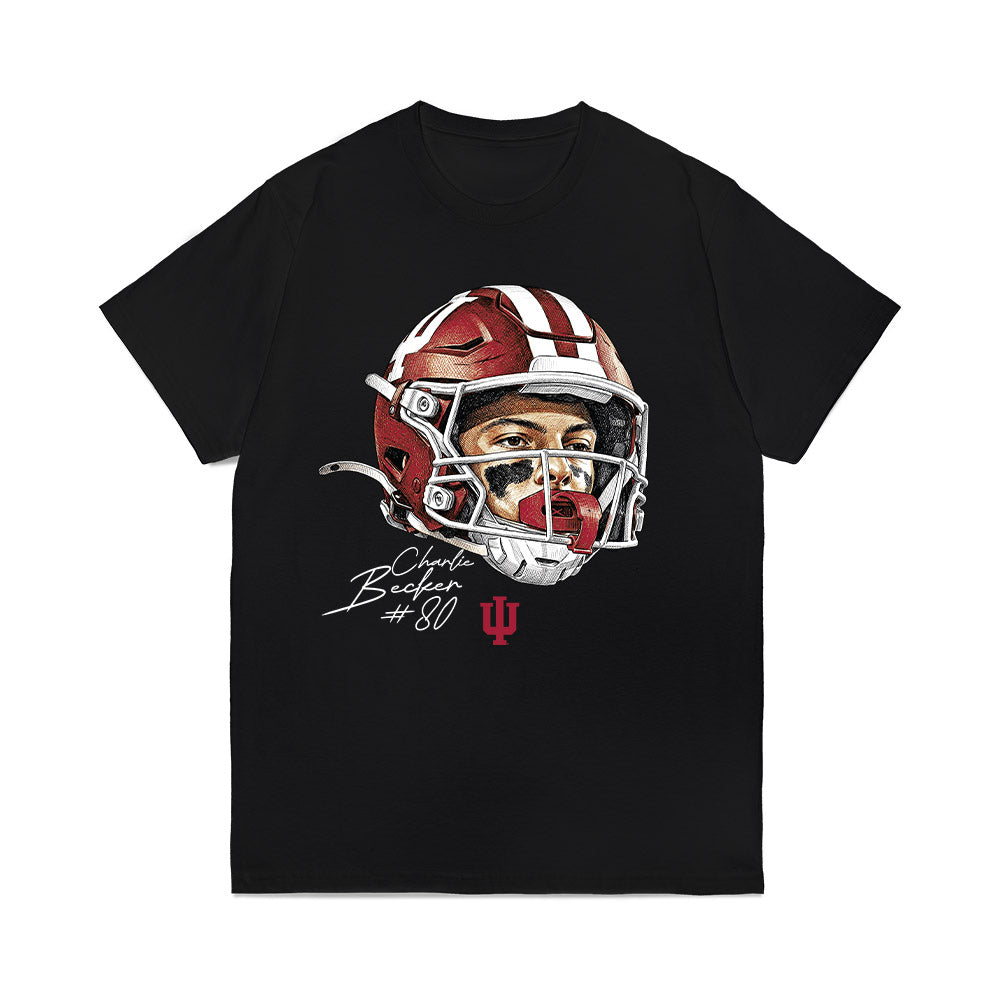 Indiana - NCAA Football : Charlie Becker - Game Face Comfort Colors T-Shirt-0