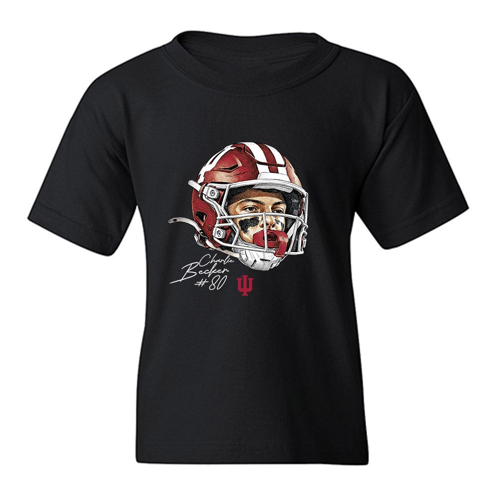 Indiana - NCAA Football : Charlie Becker - Game Face Youth T-Shirt-0