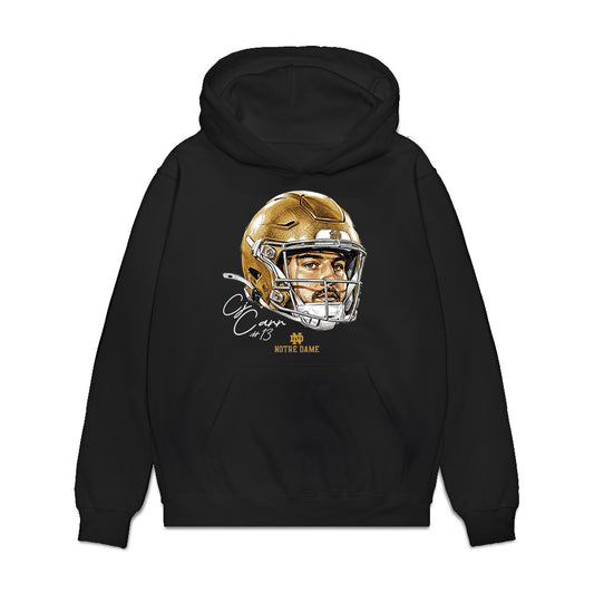 Notre Dame - NCAA Football : CJ Carr - Game Face Premium Hooded Sweatshirt-0