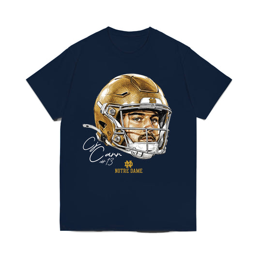 Notre Dame - NCAA Football : CJ Carr - Game Face Comfort Colors T-Shirt-0