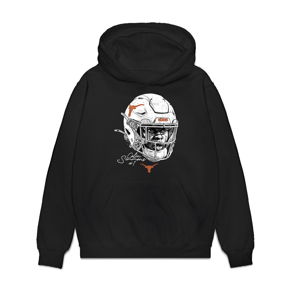 Texas - NCAA Football : Colin Simmons - Game Face Premium Hooded Sweatshirt-0