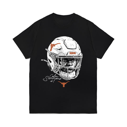 Texas - NCAA Football : Colin Simmons - Game Face Comfort Colors T-Shirt-0