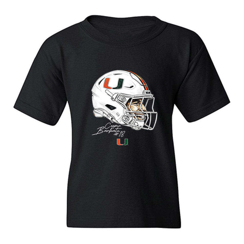 Miami - NCAA Football : Cooper Barkate - Game Face Youth T-Shirt-0