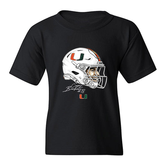 Miami - NCAA Football : Cooper Barkate - Game Face Youth T-Shirt-0