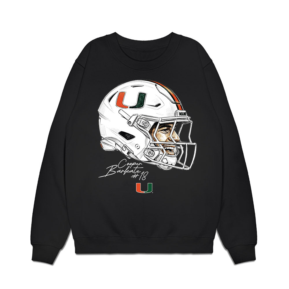 Miami - NCAA Football : Cooper Barkate - Game Face Premium Crewneck Sweatshirt-0