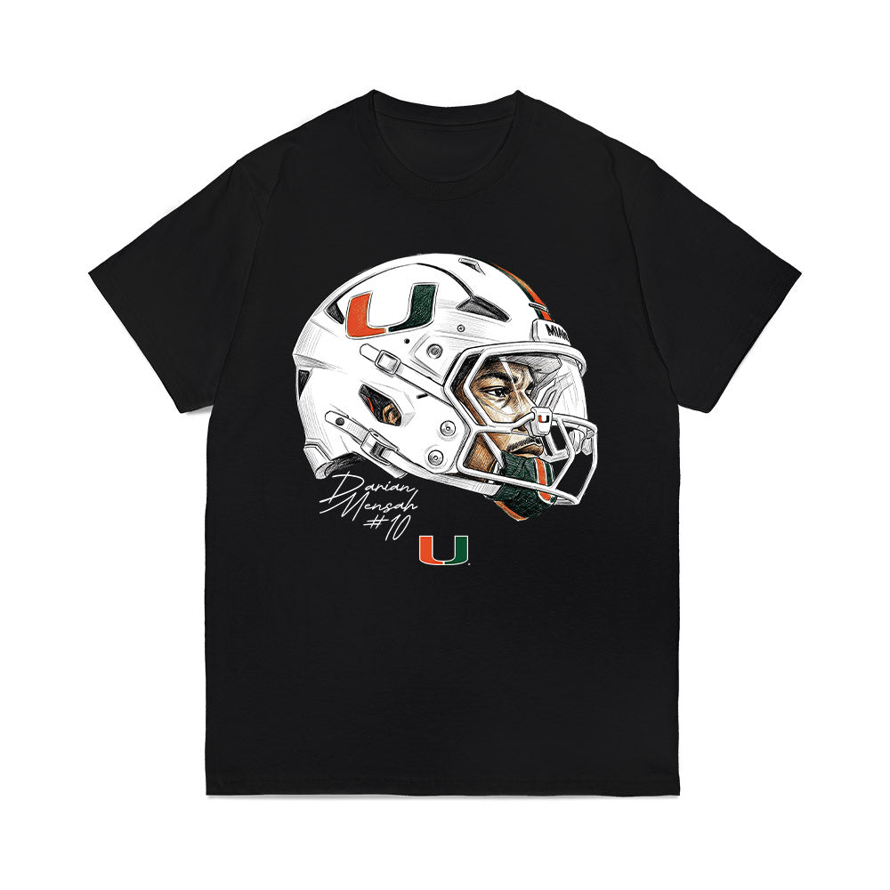 Miami - NCAA Football : Darian Mensah - Game Face Comfort Colors T-Shirt-0