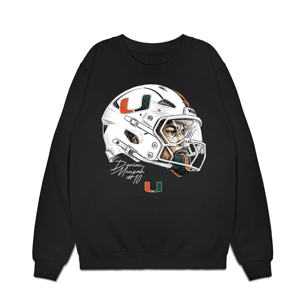 Miami - NCAA Football : Darian Mensah - Game Face Premium Crewneck Sweatshirt-0