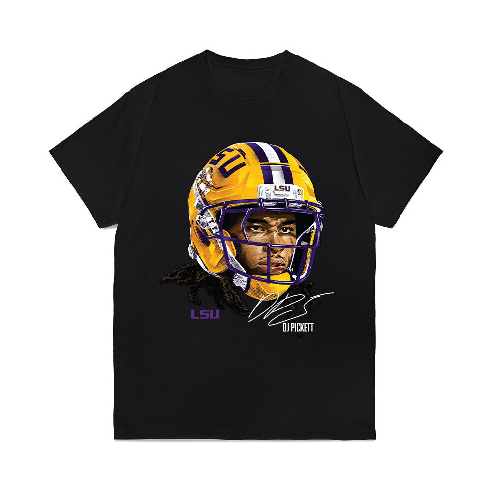 LSU - NCAA Football : DJ Pickett - Game Face Comfort Colors T-Shirt-0