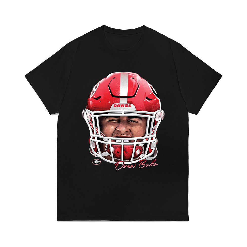 Georgia - NCAA Football : Drew Bobo - Game Face Comfort Colors T-Shirt-0