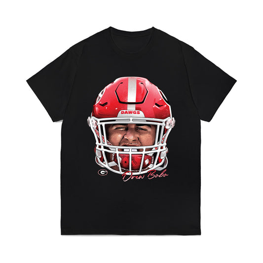 Georgia - NCAA Football : Drew Bobo - Game Face Comfort Colors T-Shirt-0