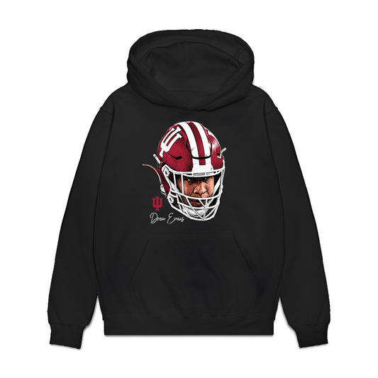 Indiana - NCAA Football : Drew Evans - Game Face Premium Hooded Sweatshirt-0