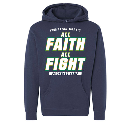 Notre Dame - NCAA Football : Christian Gray - Graphic Hooded Pullover Sweatshirt-0