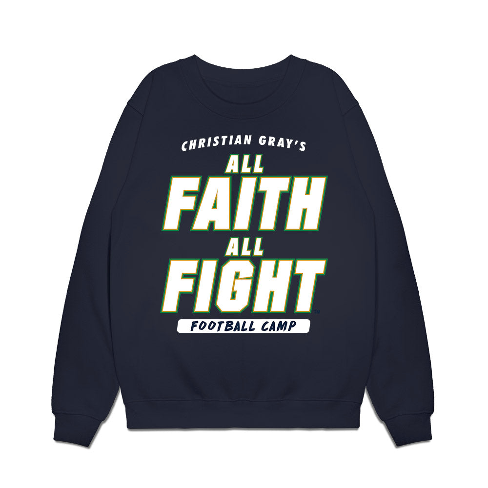 Notre Dame - NCAA Football : Christian Gray - Graphic Premium Crewneck Sweatshirt-0