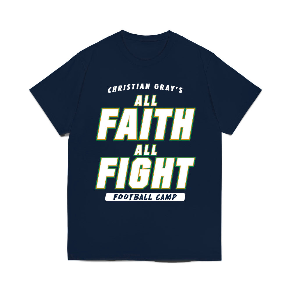 Notre Dame - NCAA Football : Christian Gray - Graphic Comfort Colors T-Shirt-0