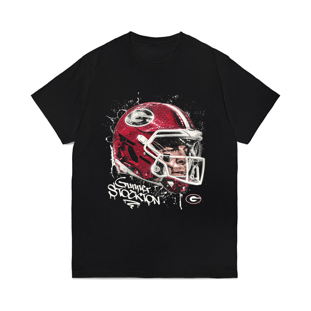 Georgia - NCAA Football : Gunner Stockton - Game Face Comfort Colors T-Shirt-0