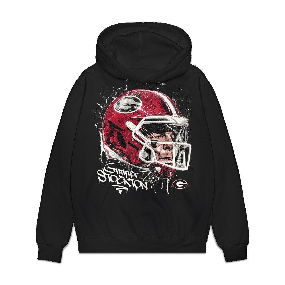 Georgia - NCAA Football : Gunner Stockton - Game Face Premium Hooded Sweatshirt-1