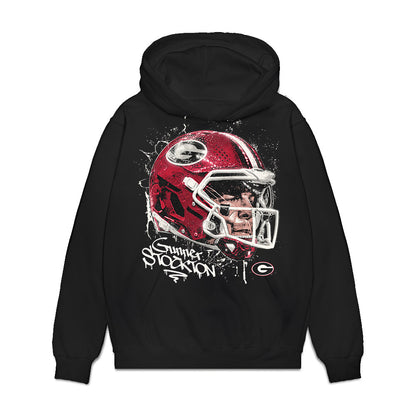 Georgia - NCAA Football : Gunner Stockton - Game Face Premium Hooded Sweatshirt-1