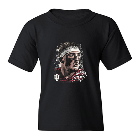 Indiana - NCAA Football : Isaiah Jones - Game Face Youth T-Shirt-0