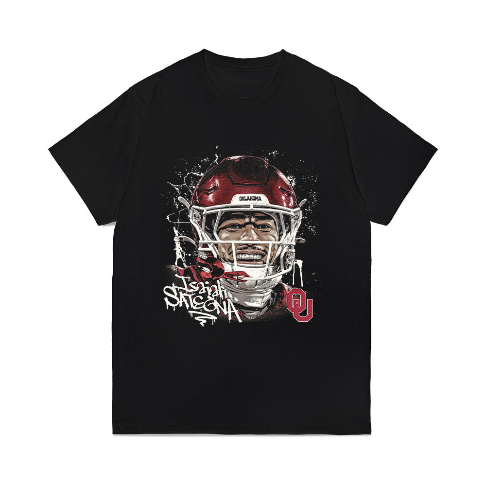 Oklahoma - NCAA Football : Isaiah Sategna III - Game Face Comfort Colors T-Shirt-0