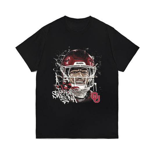 Oklahoma - NCAA Football : Isaiah Sategna III - Game Face Comfort Colors T-Shirt-0