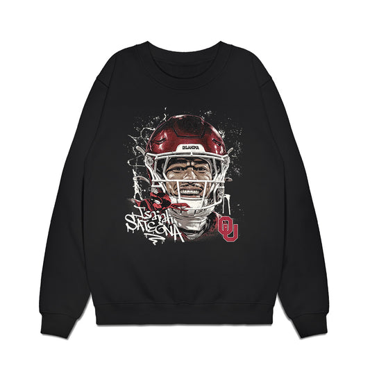 Oklahoma - NCAA Football : Isaiah Sategna III - Game Face Premium Crewneck Sweatshirt-0