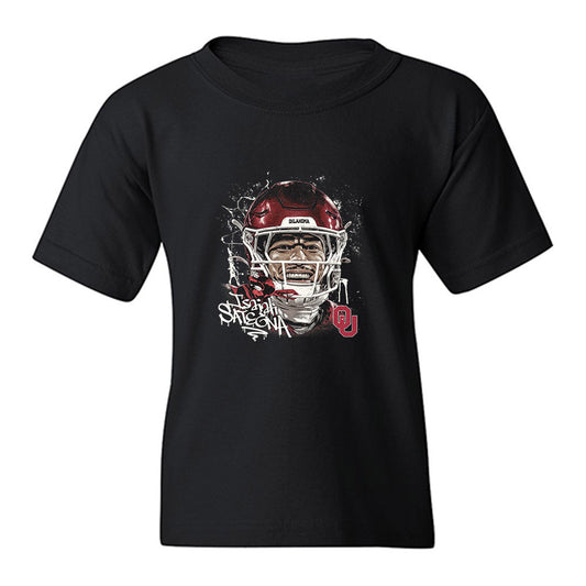 Oklahoma - NCAA Football : Isaiah Sategna III - Game Face Youth T-Shirt-0