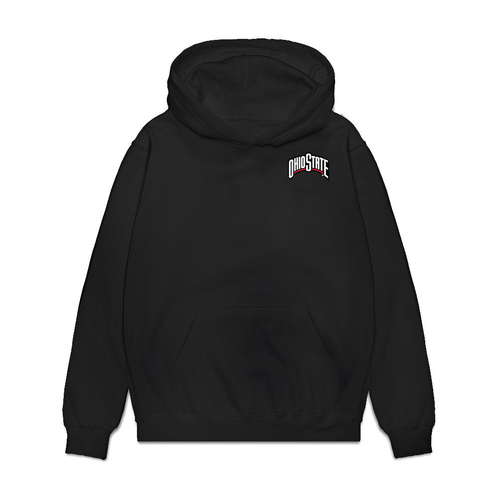 Ohio State - NCAA Football : Jeremiah Smith - Game Face Premium Hooded Sweatshirt-0
