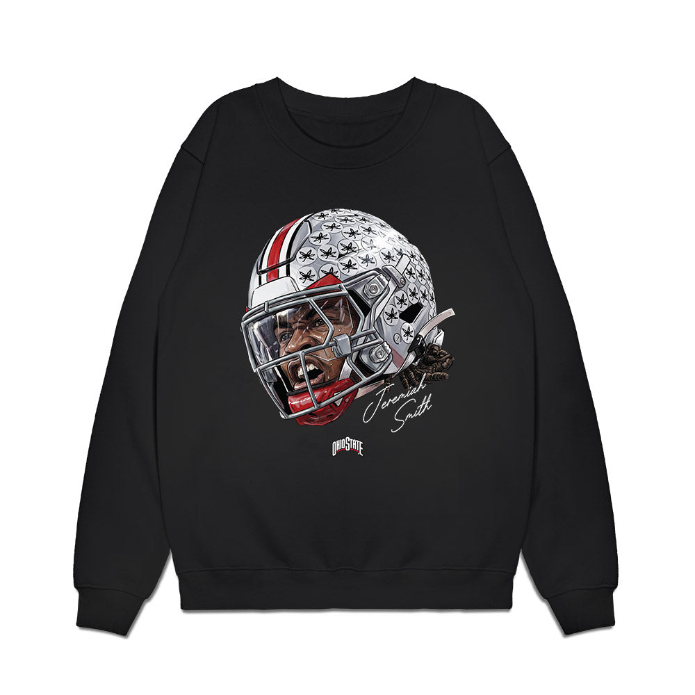 Ohio State - NCAA Football : Jeremiah Smith - Game Face Premium Crewneck Sweatshirt-0