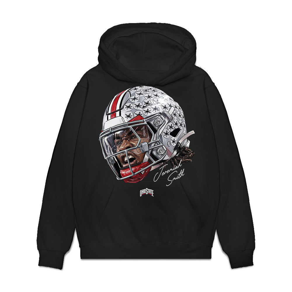 Ohio State - NCAA Football : Jeremiah Smith - Game Face Premium Hooded Sweatshirt-1
