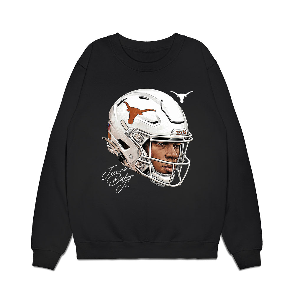 Texas - NCAA Football : Jermaine Bishop Jr - Game Face Premium Crewneck Sweatshirt-0